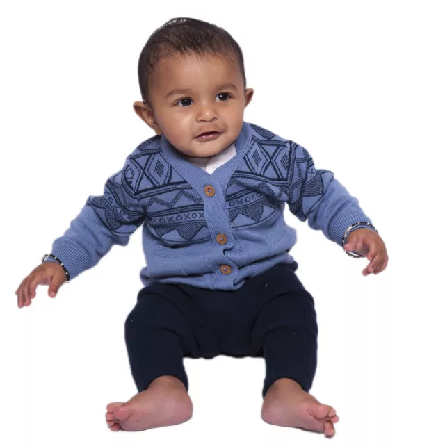 Viddia- V neck buttoned cardigan, organic cotton, baby to 6 years old.