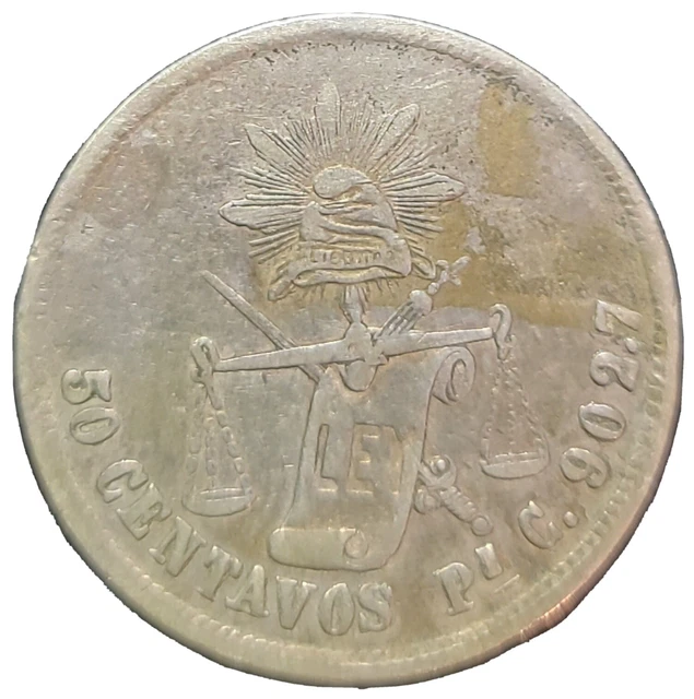 1894 Mexico 50 Centavos Silver