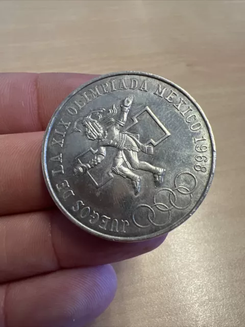 Monnaie Argent Mexique 25 Pesos Jeux Olympiques 1968 - 38 mm - 22,7 g