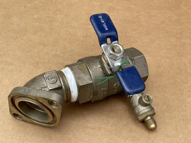 NEW - FEBCO 1" LF622F BALL VALVE TAPPED w ANGLED 1" FITTING 600 CWP