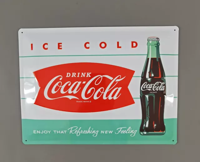 9974102-x Retro Vintage Tin Sign Coca-Cola Diner Bottle 11 13/16x15 11/16in