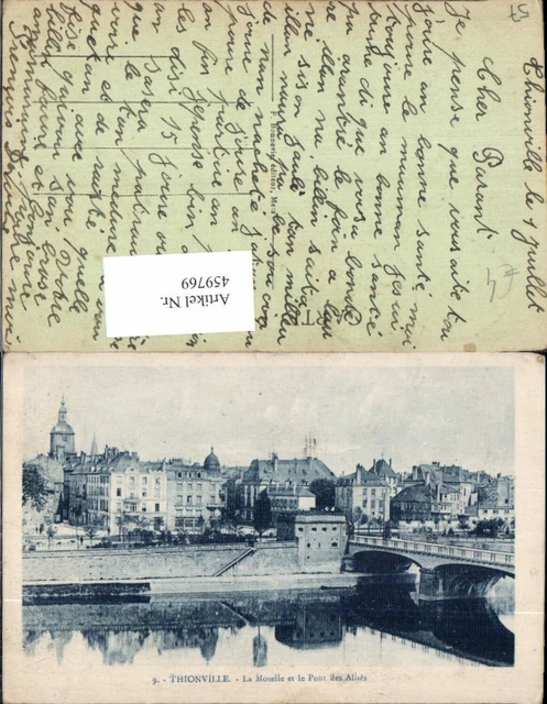 459769,Lothringen Moselle Thionville La Moselle et le Pont des Allies Brücke