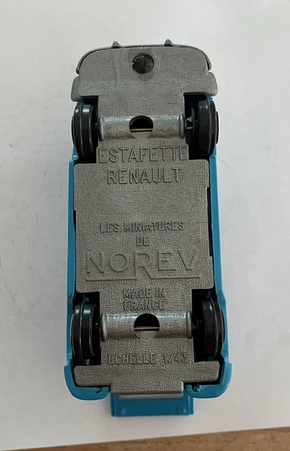 Miniature Norev Renault Estafette Transport D'enfants Bleue - Modèle Réduit Occasion, Fabriqué En France