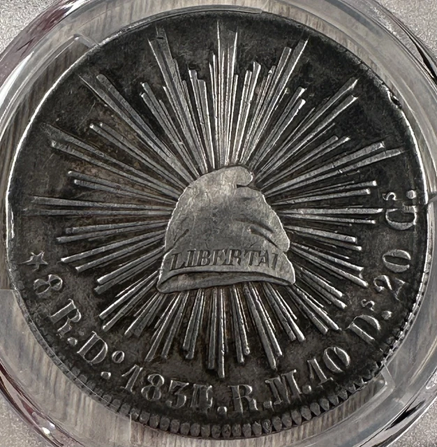 1834/3-Do RM/L ~ MEXICO 8 REALES ~ PCGS VF DETAILS ~ DURANGO ~ CAP AND RAYS!!