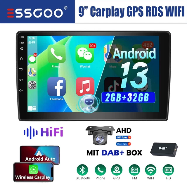 Android 13 Autoradio Für FIAT Ducato/Citroën Jumper/Peugeot Boxer 2011-2022 - 9 Zoll Mit Wireless Carplay