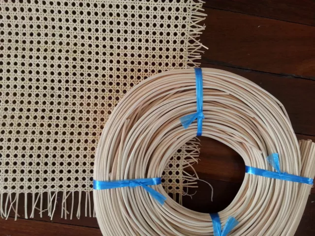 Rattan Mesh Roll Sheet Webbing Caning Material for Chairs Kit Multi-size  options 