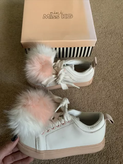 MINI MISS KG kurt geiger kids pom pom trainers size 12 15.00 PicClick UK