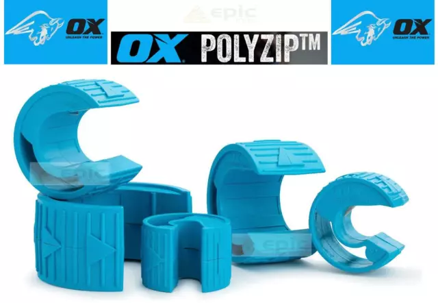 OX Tools POLYZIP Fast Cut Plastic Pipe Cutter Choose 15mm 22mm 35mm 42mm 55mm