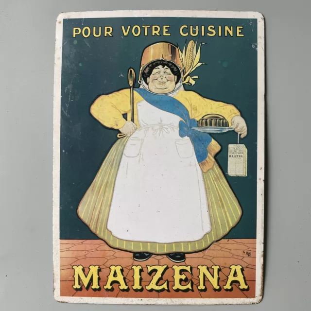 Carte postale lithographiée vintage publicitaire Maïzena