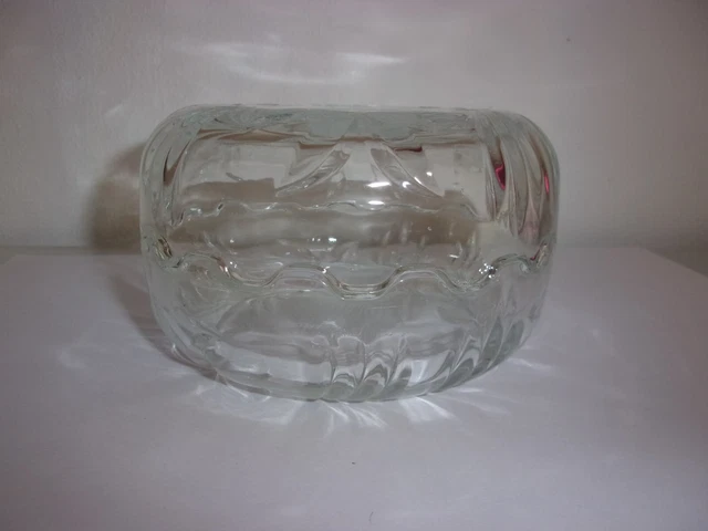 Ancienne Boite Bonbonniere Verre Taille Italy Tbe