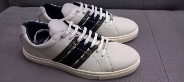 TED BAKER MEN S Peppah Stripe Detail Trainers Shoes Dark Blue UK 10 EUR 44 90.00 PicClick UK