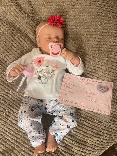 17inch Finished Reborn Baby Doll Twin A Full Vinyl Body Or Cloth Body 3D Skin
