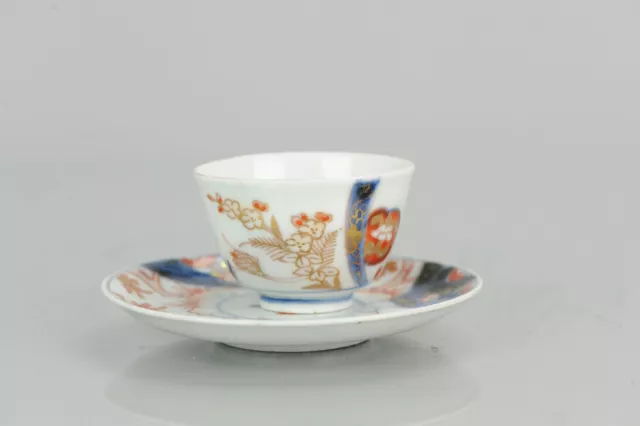 18C Japanese Porcelain Tea Cup & Saucer Beaker Saucer Imari Edo Period [...