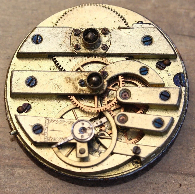 Montre De Gousset Delarbre Avec Balancier Cassé - Pour Pièces Ou Restauration, Argentée, Fabrication 1900-1909