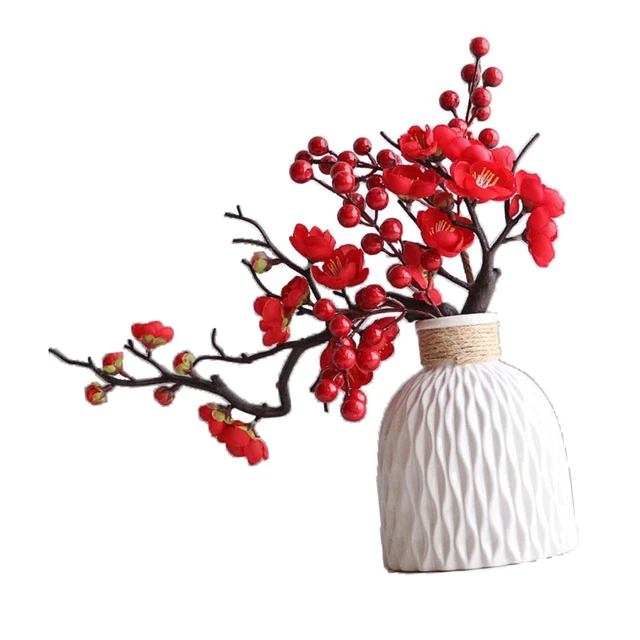 Bouquet De Pivoines Artificielles Avec Vase Gris - Déco Intérieur élégante Style Lilas Clair - 3