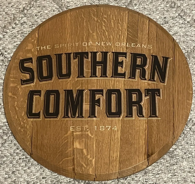 Southern Comfort Whiskey Barrel Top Sign Fantastic Piece For The Bar or Man Cave
