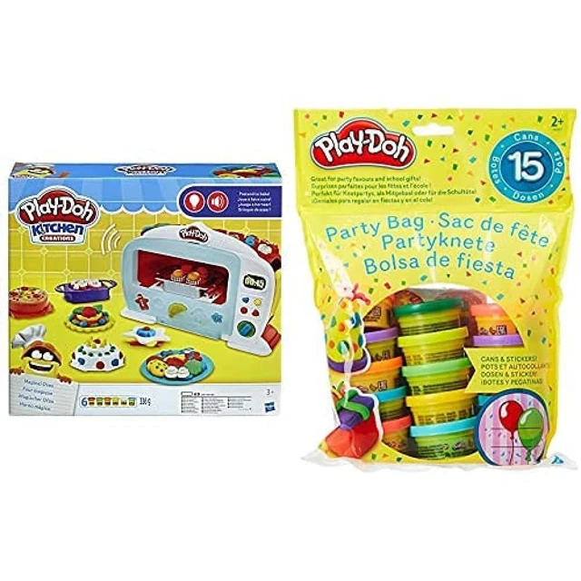 Play-Doh Il Magico Forno Playset Con 6 Vasetti + Party Pack 10 Mini Vasetti | Hasbro Giochi Creativi