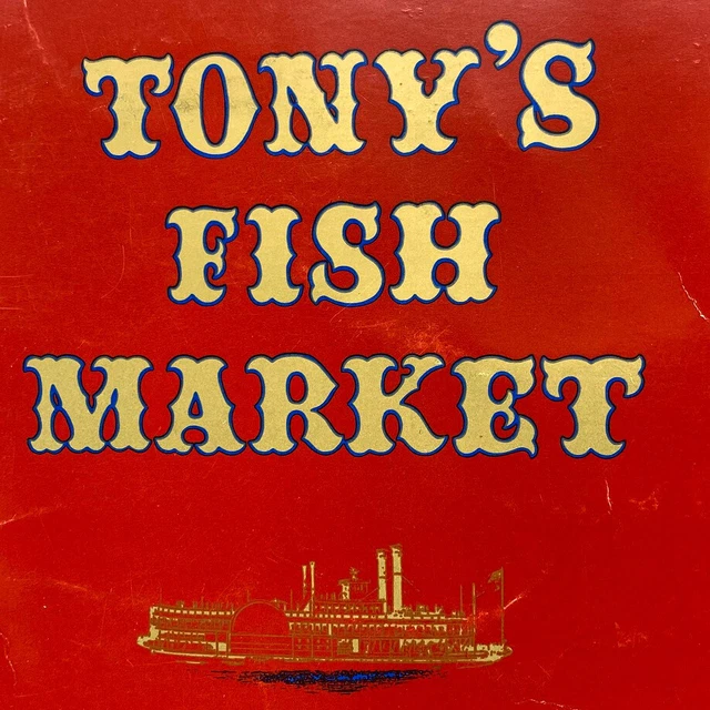 VTG 1950S TONY'S Fish Market Restaurant Menu Miami Beach Fort