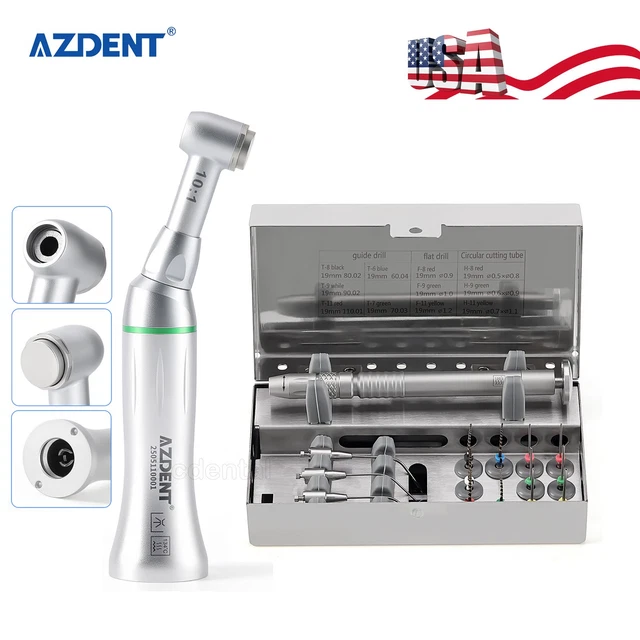 Pieza De Mano Dental Contra ángulo Con Fibra óptica LED – Compatible Con Motores Tipo E, Velocidad 10.000-200.000 Rpm