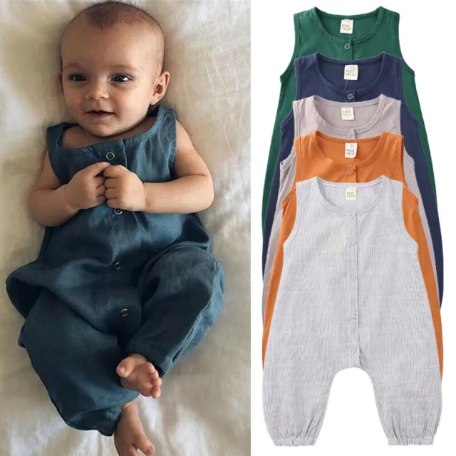 Newborn Baby Boy Girl Summer Cotton Romper Jumpsuit Bodysuit One-pieces Clothes