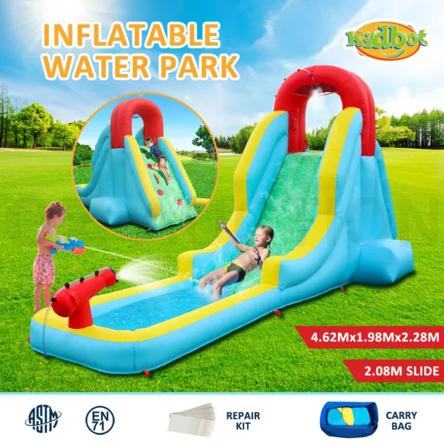 Inflatable Water Park Kids Castle Jumping Splash Pool Water Slide Bouncer House