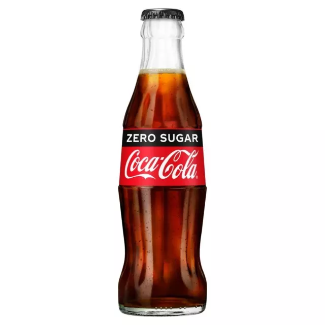 Coca-Cola 'Coke' Zero Sugar 24 X 200Ml Bottles Carbonated Soft Drinks Zero Sugar