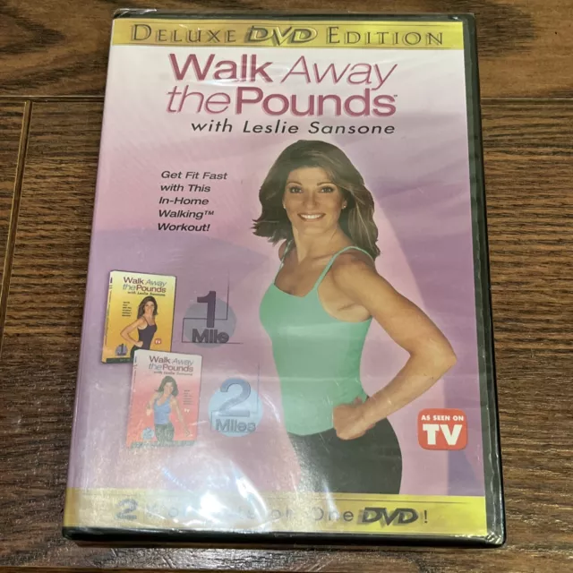 NEW SEALED Leslie Sansone Walk Away the Pounds Deluxe Edition DVD 1 and 2 Miles