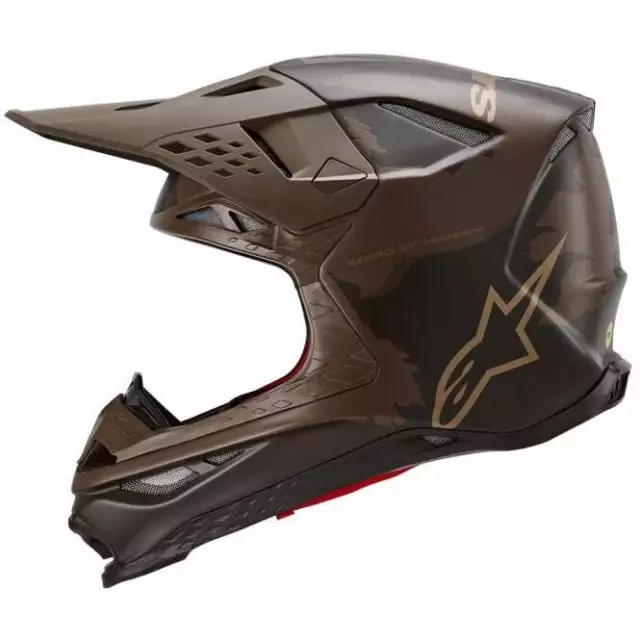Alpinestars (LTD Edition) Helmet - S-M10 - INDIANAPOLIS (Brown/Gold) 3