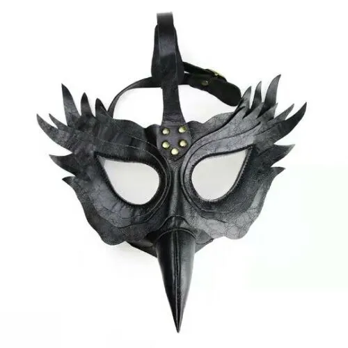 Black Long Nosed Bird beak Halloween Costume Mask Punk Plague Doctor Masked Ball