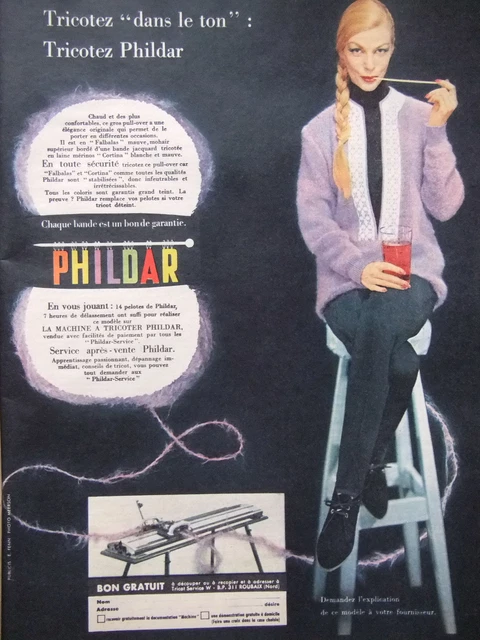 Publicité Papier - Chaussettes PHILDAR de 1981