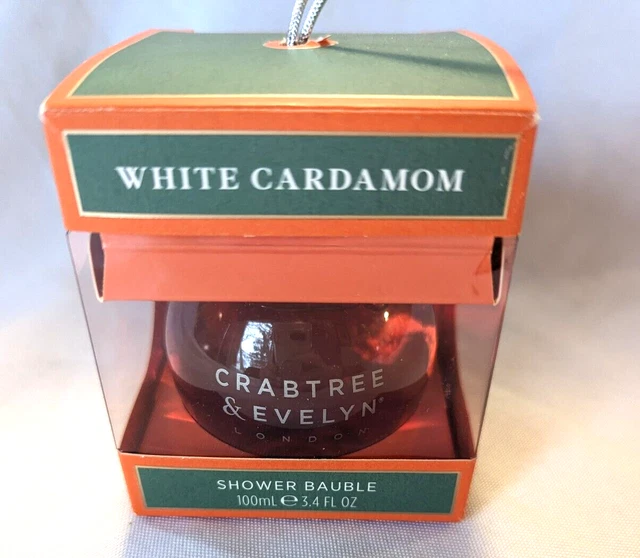 Nuevo Crabtree & Evelyn Blanco Cardamomo Ducha Bauble 3.4 Fl. Oz./100 ml
