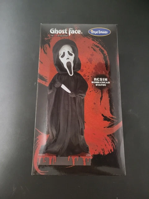 Royal Bobbles Ghost Face Scream Bobblehead Statue Halloween Horror 8” Resin