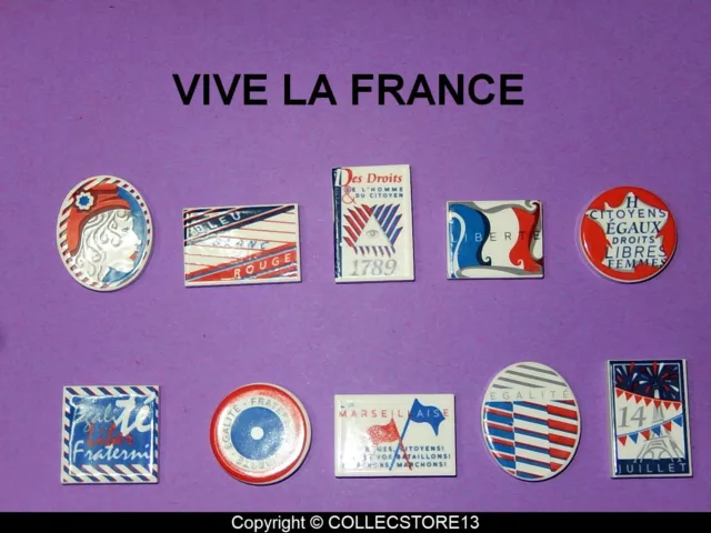 Serie Complete De Feves Vive La France