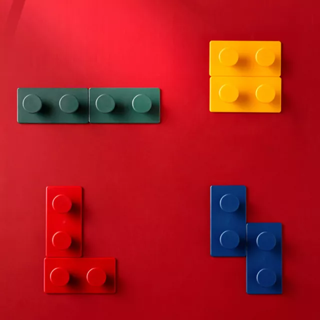 4 pz/set blocco da costruzione gancio da parete blocco chiave gancio porta posteriore decorativo gancio-xp
