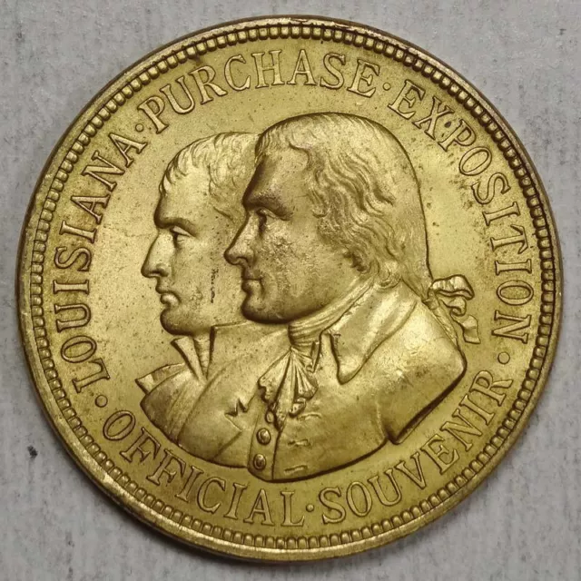HK-302, 1904 Louisiana Purchase Exposition Official Medal, Yellow Bronze, Choice