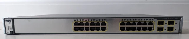 CISCO CATALYST 3750G 24 Port Ethernet Switch WS-C3750G-24TS-S1U Layer 3 ...