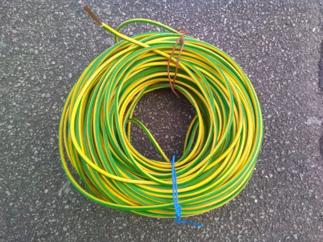 10m : fils / câble de terre vert jaune HO7-VK 10 mm² 10mm2 tableau / armoire