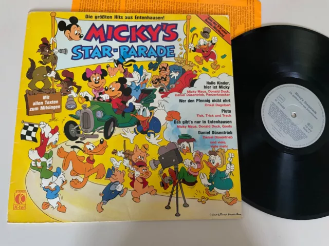 LP Pop Walt Disney - Micky's Star-Parade (16 Song) K-TEL TG.1413 / Insert