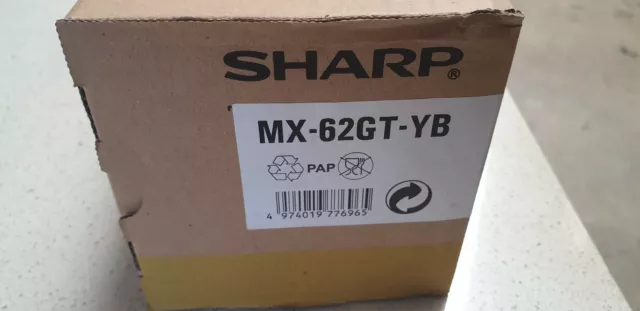 Genuine Sharp MX62GT YB  Yellow Toner Cartridge ,  Sharp MX-6240N, MX-7040N