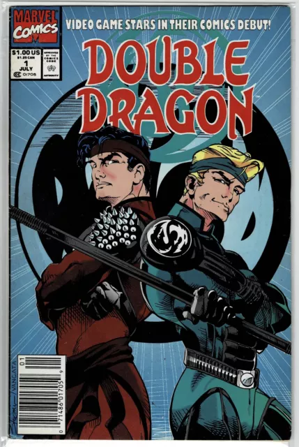 VINTAGE Double Dragon #1 (1991) Marvel Comics Nintendo Newsstand Variant KEY