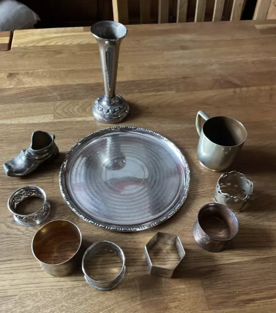 A Collection 10 Items Job Lot of Silver Plated Wares 3