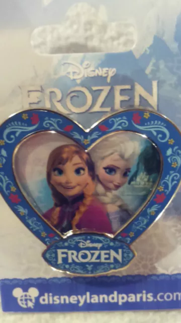 Pins Disney Disneyland Paris Cadre Coeur Princesses Elsa & Anna Reine Des Neiges