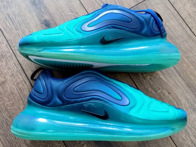 Nike Air Max 720 Sea Forest In Deep Royal Blue/Black-Hyper Jade Trainers 9 UK