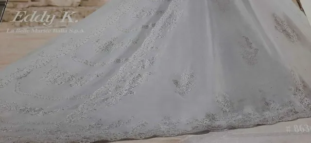 Splendido abito da sposa in seta e perline perfettamente conservato taglia 44 7