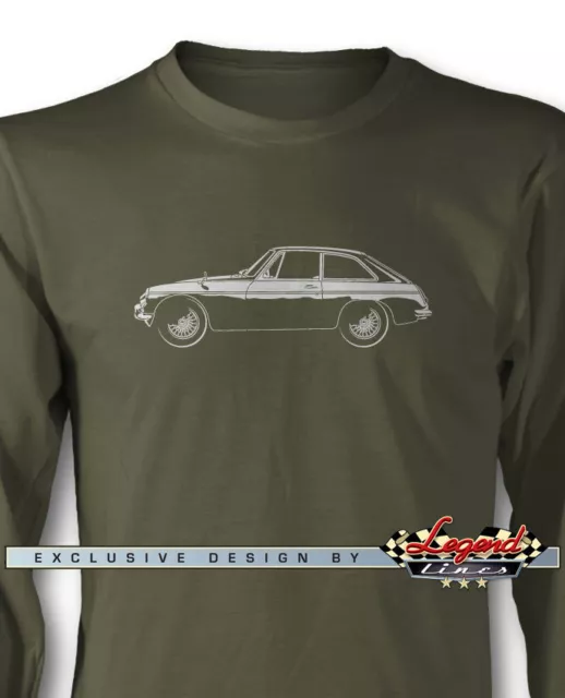MG MGB GT Coupe Long Sleeves T-Shirt - Multiple Colors and Sizes - British Car