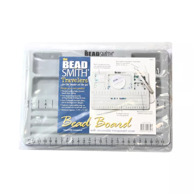 BeadSmith® Mini Bead Board with Removable Cover Flocked Surface Sorting Beads