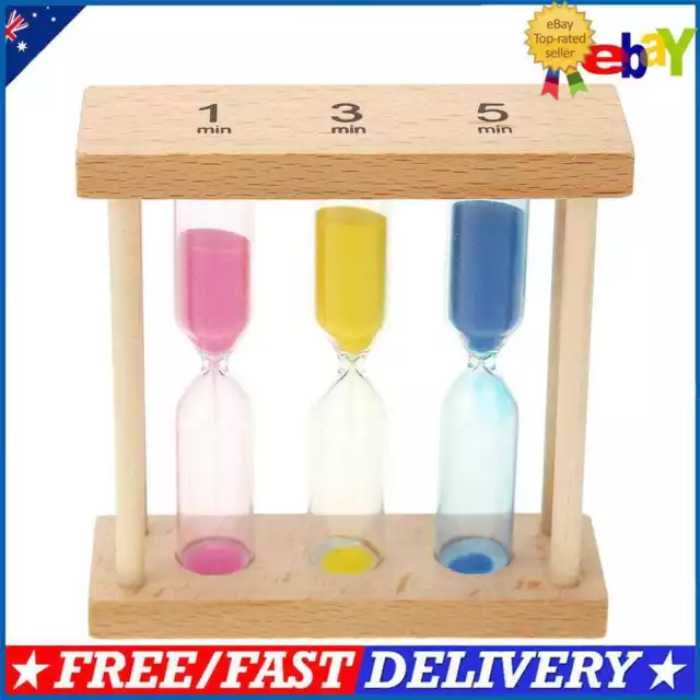 1/3/5 Minute Wood Hourglass Sandglass Sand Clock Timers Gifts Home Ornament
