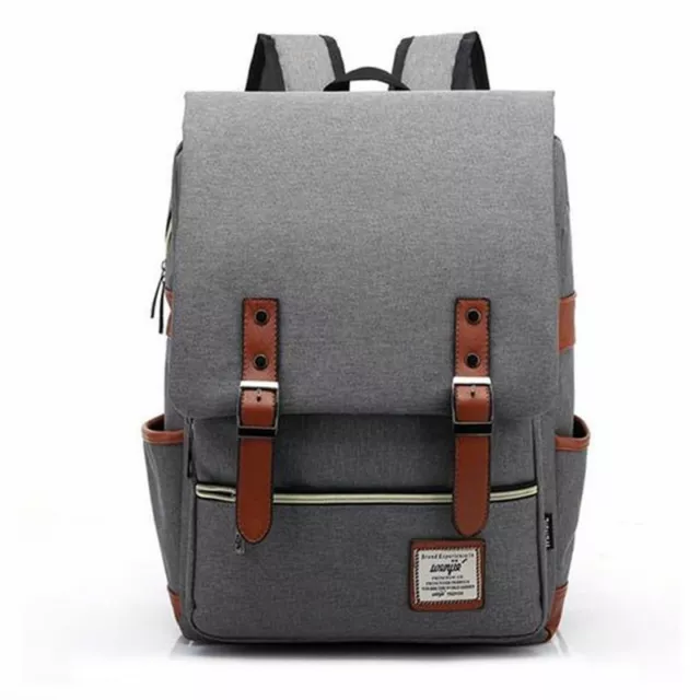 Unisex Backpack Large Capacity Canvas Computer Casual Student School Bag Travel