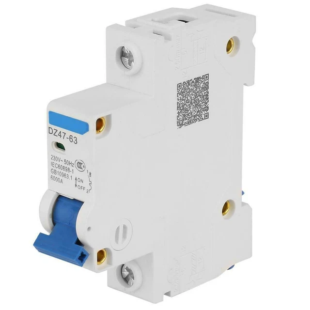 1 Pôle Miniature Disjoncteur 230V 6 ( Ka) C40 C Courbe DZ47-63 Pièces