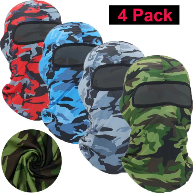 4x Balaclava Face Covers UV Protection Ski Sun Hood Tactical Scarf for Men Women